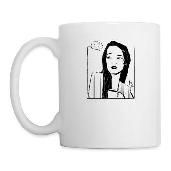 Street Art Lovers Vintage Coffee Comic T-Shirt - Mug - white - Left