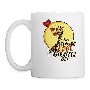 Giraffe giraffes fan giraffe lovers long-necked - Mug - white - Left