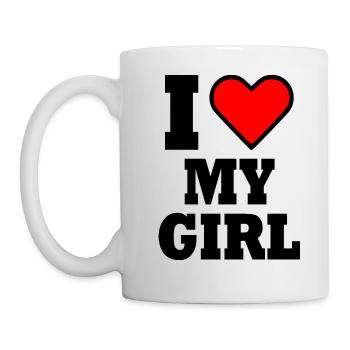 I love my girl - Tasse - Weiß - Links