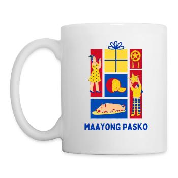 Maayong Pasko Noël style philippin - Mug blanc - blanc - Gauche