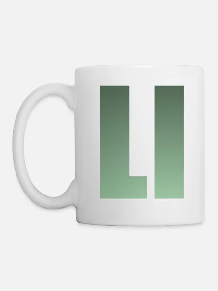 Vorname LI grün - Tasse - Weiß