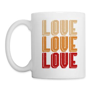 Liebe Liebe Liebe - Tasse - Weiß - Links