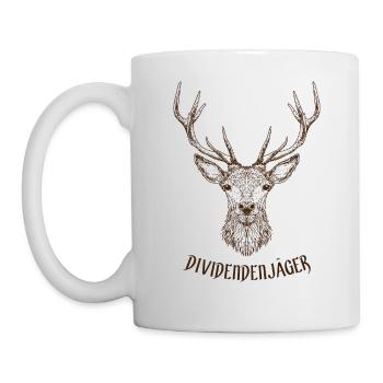 Dividendenjäger Dividende Investor Hirsch - Tasse - Weiß - Links