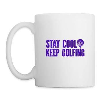Golf - Golfclub Goldspieler Birdie Elite Luxus - Tasse - Weiß - Links