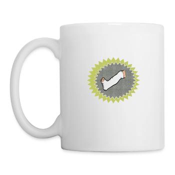 Funny Brave Broken Leg Survivor Gift for boys - Mug - white - Left