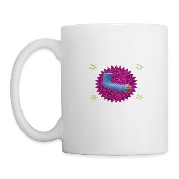 Mignon cadeau de bras cassé courageux pour les filles - Mug blanc - blanc - Gauche
