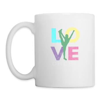 Cute Girls LOVE to Cheer Cheerleaders Gift - Mug - white - Left