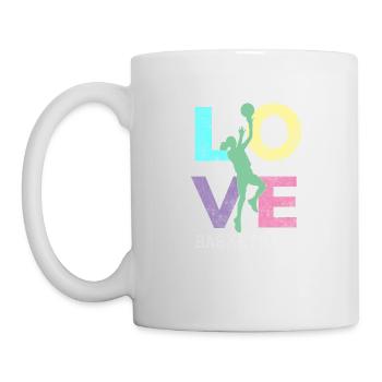 Cute Basketball Lover Girls Gift for Ballers - Mug - white - Left