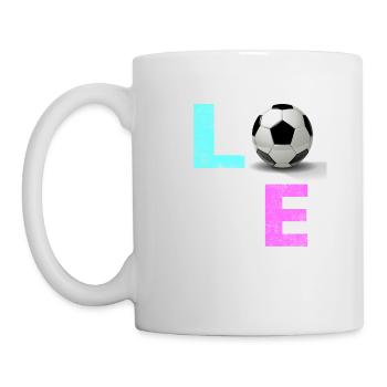 Les filles les plus mignonnes adorent la conception de cadeauxccer - Mug blanc - blanc - Gauche
