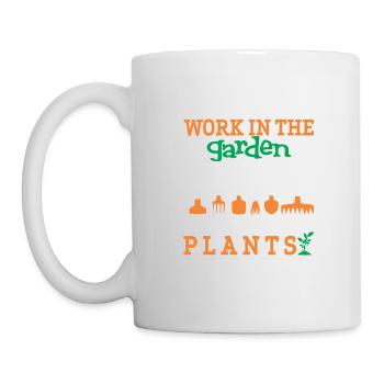 Lustige Gartenarbeit & Gartengeschenke, die ich gerade will - Tasse - Weiß - Links