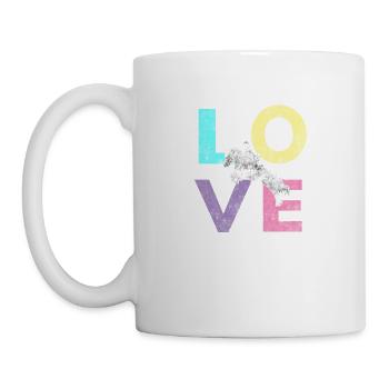 Cute Horse Love gift for lovers of horses - Mug - white - Left
