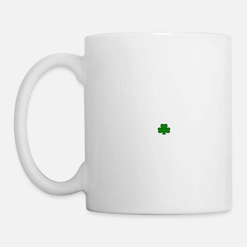 Cadeau irlandais drôle La pluie arrive - Mug blanc - blanc