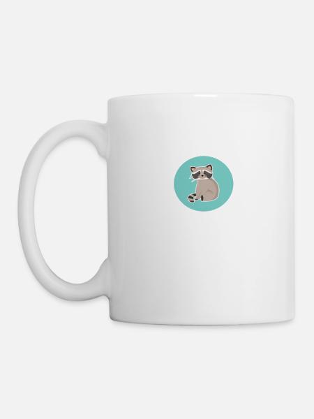 Niedlich spricht fließendes Waschbärgeschenk - Tasse - Weiß