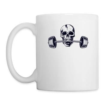Weightlifters Graphic, Powerlifting Lift Heavy - Mug - white - Left