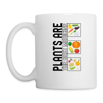 Chemise de légumes, les plantes sont le meilleur médicament, - Mug blanc - blanc - Gauche