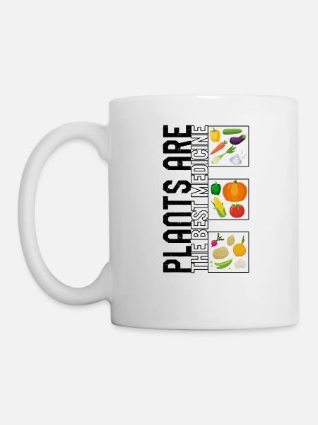 Chemise de légumes, les plantes sont le meilleur médicament, - Mug blanc - blanc