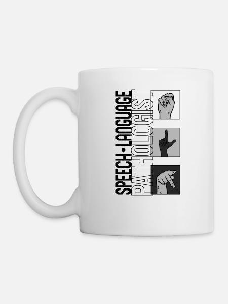 Sprache Sprache Pathologe Hemd, Rede - Tasse - Weiß