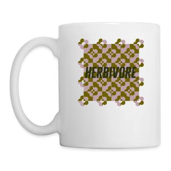 Herbivore Shirt, Vegetables Tee, Vegan Eating - Mug - white - Left