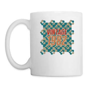 Chemise d’anniversaire 1982, Vintage 1982 40 ans, - Mug blanc - blanc - Gauche
