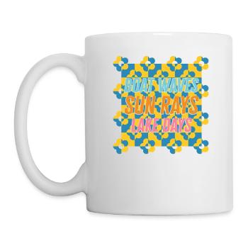 Bateau Vagues Soleil Soleil Jours Chemise, Lake Life - Mug blanc - blanc - Gauche