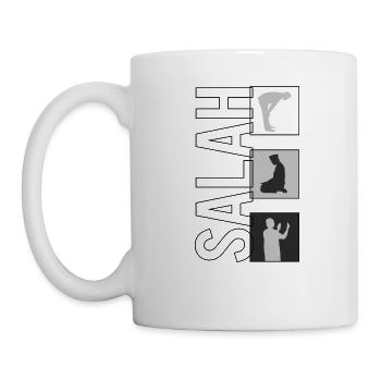 Salah Shirt, Muslim Praying Gift Tee, Arabe - Mug blanc - blanc - Gauche