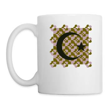 Islam Symbol Shirt, Muslim Praying Gift Vintage - Mug - white - Left