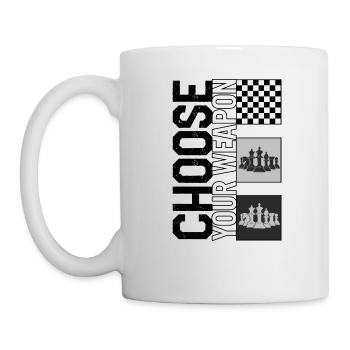 Chess Lover Shirt, Choose Your Weapon Board Game - Mug - white - Left