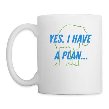 Chemise de chef de projet, oui, j’ai un plan drôle - Mug blanc - blanc - Gauche