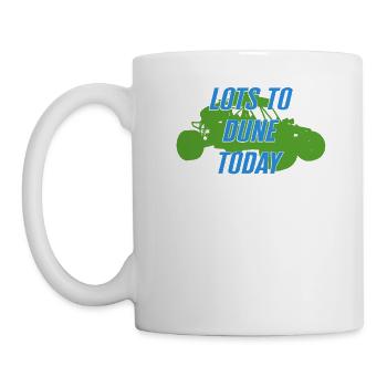 Beach Racing Shirt, Lots Of Dune Today, Sand Dune - Mug - white - Left