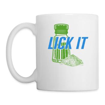 Cinco De Mayo Chemise, Lick It Salt Drôle de boisson - Mug blanc - blanc - Gauche