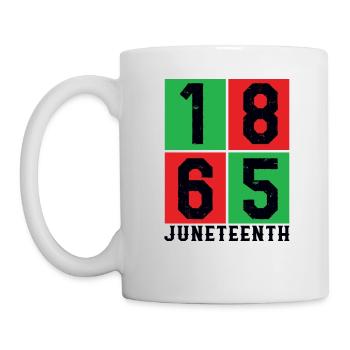 Juneteenth Shirt, 1865 BLM, Afro Femmes, Mélanine, - Mug blanc - blanc - Gauche