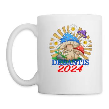 DeSantis 2024 Shirt, Pilz-T-Shirt, Amerika - Tasse - Weiß - Links