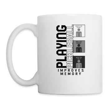 Jouer au pickleball améliore la mémoire de la chemise, - Mug blanc - blanc - Gauche