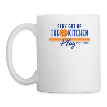 Stay Out Of The Kitchen Play Pickleball Shirt, - Mug - white - Left