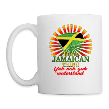 Chemise jamaïcaine, c’est un design de drapeau jamaïcain - Mug blanc - blanc - Gauche