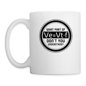 Atemtherapeuten-Shirt, welcher Teil von ve = vt - Tasse - Weiß - Links