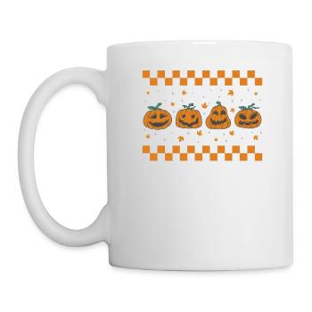 Halloween Shirt, Cute Hello Pumpkin Spooky Lover - Mug - white - Left