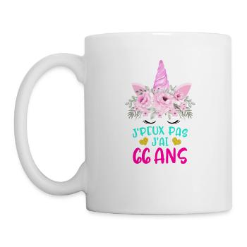 Enfant T Shirt 66 Ans Fille Anniversaire Cadeau - Mug - white - Left