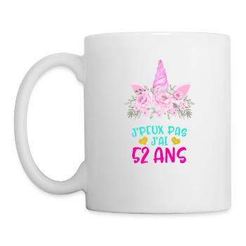 Enfant T Shirt 52 Ans Fille Anniversaire Cadeau - Mug - white - Left