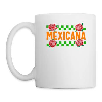 Chemise Mexicana, Cadeau Floral Morena Femmes pour - Mug blanc - blanc - Gauche