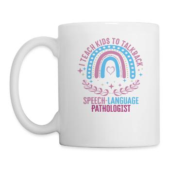 Sprachpathologe Shirt, ich unterrichte Kinder - Tasse - Weiß - Links