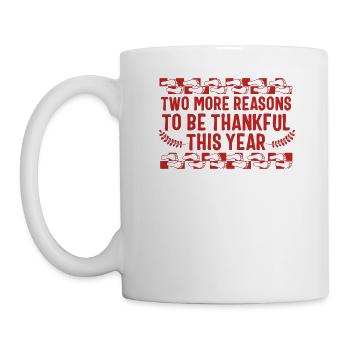 Chemise de Thanksgiving, deux autres raisons d’être - Mug blanc - blanc - Gauche