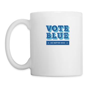 Vote Blue No Matter Who, Blue Wave - Mug - white - Left