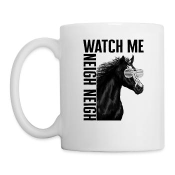 Chemise de cowboy, regarde-moi Neigh Neigh drôle - Mug blanc - blanc - Gauche