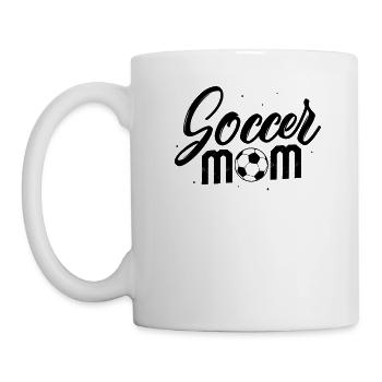 Muttertrikot, Fußball Mama Tee, Fußball Mama Sport - Tasse - Weiß - Links
