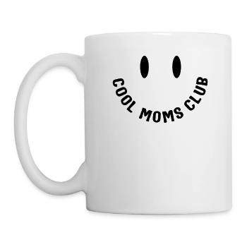 Mutter-Shirt, Cool Moms Club Design Tee, Neue Mama, - Tasse - Weiß - Links