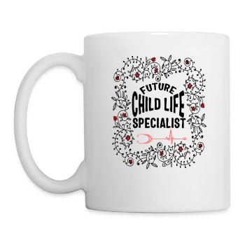 Nurse Shirt, Future Child Life Specialist Floral - Mug - white - Left