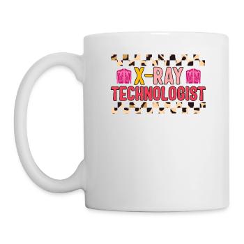 Radiologie-Shirt, Röntgentechnologe Skelett-T-Shirt, - Tasse - Weiß - Links