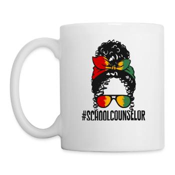 Chemise Black Lives Matter, conseillère scolaire Curly - Mug blanc - blanc - Gauche