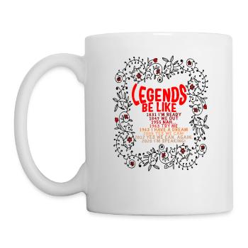 Black Lives Matter Shirt, Legends Be Like Floral - Mug - white - Left